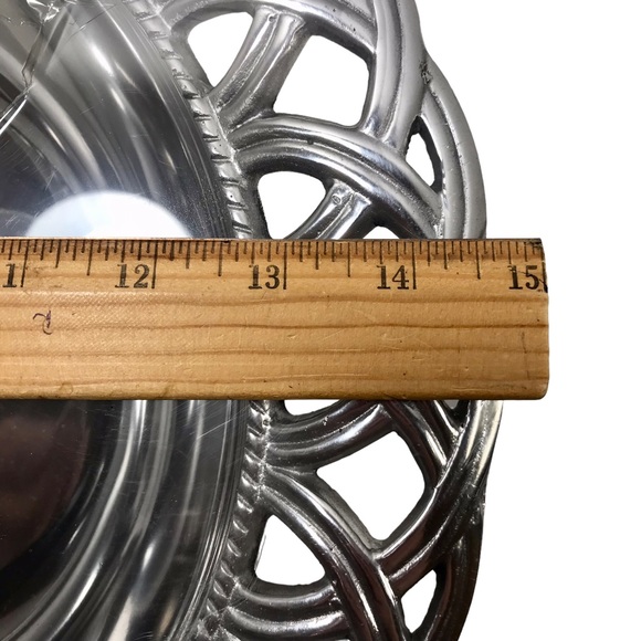 WILTON ARMETALE Harvest Chip & Dip Bowl Medium #470186 Aluminum Serveware NWT - Picture 7 of 12